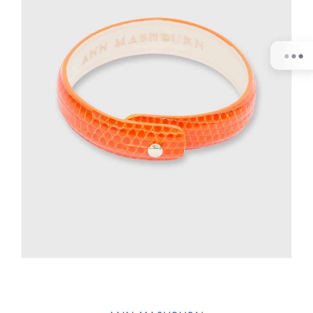 Ann Mashburn Orange Lizard Embossed Bracelet